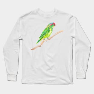 Musk lorikeet - green Australian parrot Long Sleeve T-Shirt